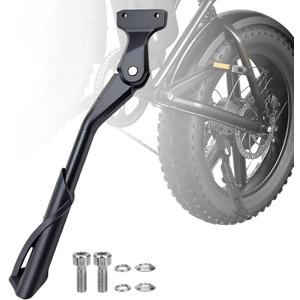 Heavy Duty Adjustable Ebike Kickstand for Ridstar Q20 and Q20 Pro, Black Alloy Steel Replacement Kick Stand, Side Support Accessories for Ridstar Q20 Electric Bicycle (1 Piece)