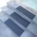 Rubber-Cal "Coin-Grip Non-Slip Rubber Tread Stair Mats 6 Count (Pack of 1), Black, 9.75" x 29.75" (10-104-009)