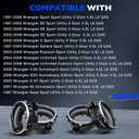 Headlights Bulbs Brackets Buckets, for 1997-2006 TJ Jeep Wrangler SE Base Sahara Unlimited Rubicon X AT Sport, Front Head Lights Bulbs Mounting Support Holder Buckets Pair Repalce 110383 110384