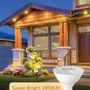 EDISHINE Flood Light Bulbs, PAR38 LED Outdoor Flood Light Bulbs, 120W Equivalent Dimmable Waterproof for Patio Yard Porch Driveway Garage, 3000K Warm Light 18W 1800LM E26 Base, 4 Pack, ETL Listed