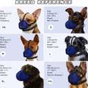 Dog Muzzle - Soft Breathable Mesh Nylon Adjustable Muzzle for Small Medium Large Dogs Prevents Chewing,Biting & Scavenging | Allows Panting, Drinking & Grooming | Secure Collar Strap Design(Blue XXL)