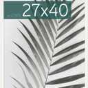 MCS Studio Gallery Movie Poster Frame 27x40 White Woodgrain, Vertical & Horizontal Wall Hanging Large Picture Frame for Photos, Artwork & Custom Posters (1-Pack)