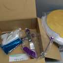 RFAQK 50PCs Cake Decorating Supplies Kit with 12" Aluminum Rotating Cake Turntable Stand, Professional Leveler, Straight & Offset Spatulas, 12 Numbered Icing Tips & Bags