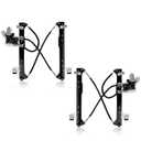 Pair Rear Driver & Passenger Power Window Regulator w/Motor Compatible for Chevy Silverado Tahoe Suburban Avalanche Cadillac Escalade GMC Yukon Sierra 2000-2007 Left & Right Side(Set of 2)