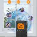 2000mAh Rechargeable AM FM Radio with Bluetooth Portable Transistor Pocket Radio with Best Reception Digital Tuning, Flashlight,LCD Screen,Earphone Jack, Sleep Timer and Alarm Clock for Jogging