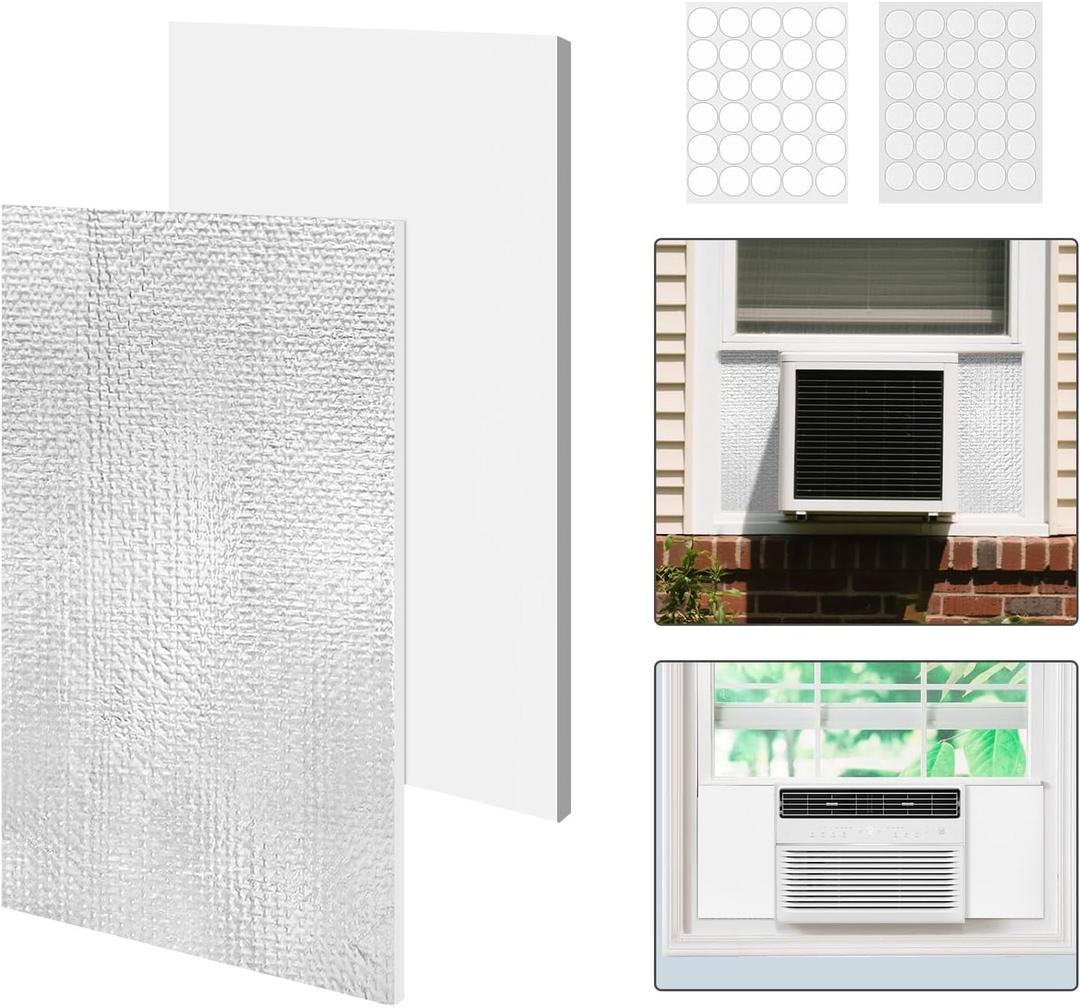 Window Air Conditioner Insulated Foam Panels, Air Conditioner Window Seal Kit,Winter Summer, Foam Block Prevent Cold/hot Air Leakage.