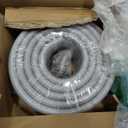 Liquid Tight Conduit 1inch 100FT,Flexible Non-Metallic Liquid Tight Flex Electrical Conduit and Connector Kit with 5 Straight and 3 90-Degree Conduit Connector Fittings