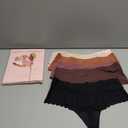 Thongs for Women High Waisted Seamless Underwear Ladies Wave Edge No Show Sexy Panties Thong Lingerie 6 Pack M