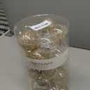 Sea Team 60mm/2.36" Shatterproof Clear Plastic Christmas Tree Ball Ornaments Set, Decorative Hanging Transparent Xmas Baubles with Stuffed Delicate Decorations (30 Counts , Champagne)