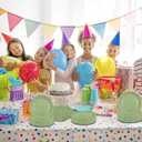 2 x 40 Pcs Party Dessert Plates and Napkins Sets Sage Green 9" Paper Plates and 6.5" Napkins Party Supplies Tableware Decoration For Birthday Picnic