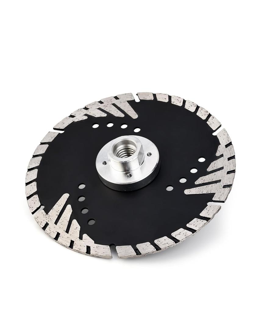 Diamond Granite Blade 6" Diamond Turbo Cutting Blade with 5/8"-11 Flange for Marble Granite Pavers Concrete Dry Cutting