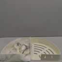 VOLPONE Corner Shower Caddy Suction Cup Shower Shelf Corner No Drilling Bathroom Shower Organizer Storage Rack Adhesive with Towel Bar (2-Pack, Ivory)