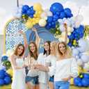 Blue and Yellow Balloon Arch Kit, Lemon Balloon Garland with Pastel Yellow Pastel Blue White Balloons for Lemon Bridal Baby Shower Birthday Party Decorations