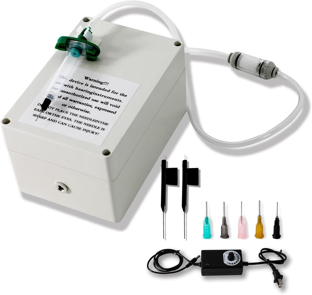 Hearing Aid Vacuum Cleaner, Hearing Aid Vacuum Cleaning Kit Removes Debris and Earwax, for Cleaning Hearing Aid Inside, Filters, Tubes, Earbuds, in-Ear Monitors (Cleaner)