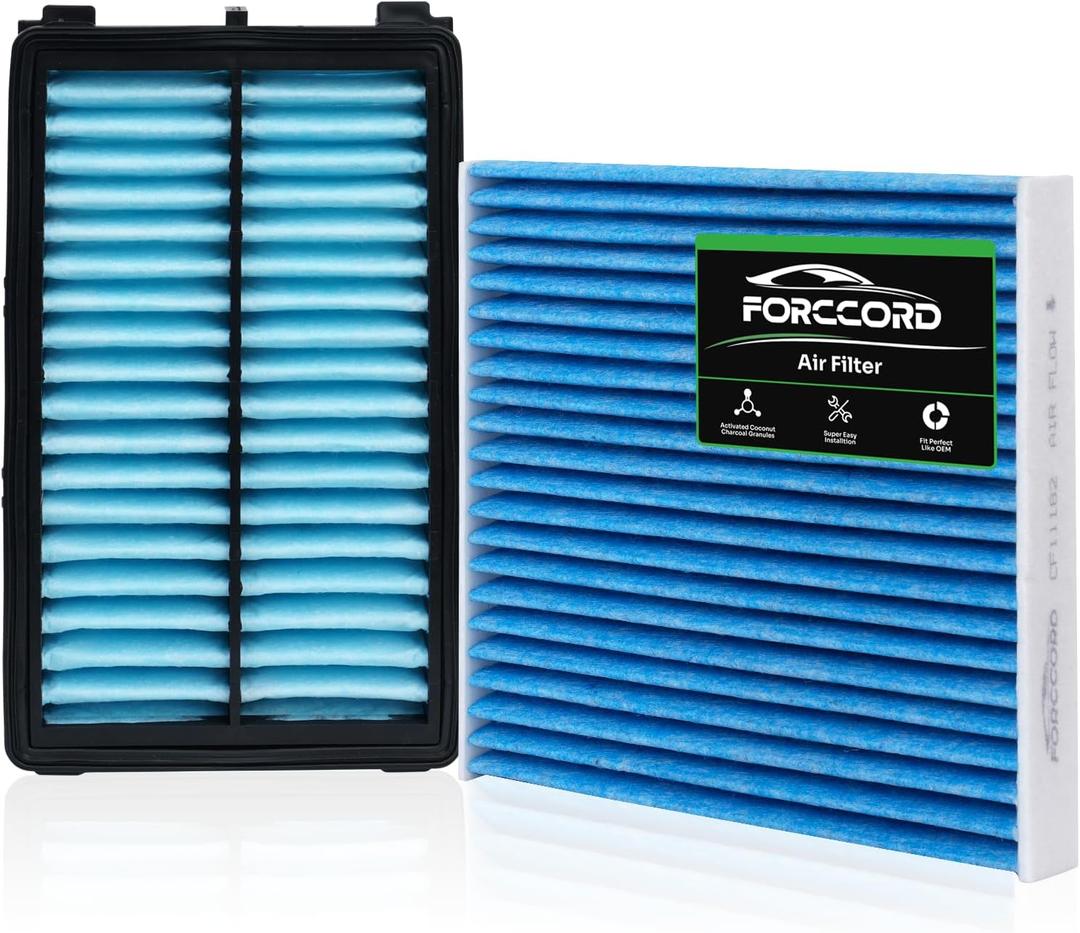 Cabin & Engine Air Filter Fit for Hyundai Sonata Gas (2015-2019) 2.4L Not for Hybrid Activated Carbon Cabin Filter Replacement Air Filter CF12151 CA11942 Car Accessories