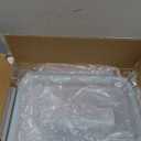 Large Glass Storage Containers with Lids, Extra Large Glass Food Containers for Rotisserie Chicken/Turkey and Potluck, Giant Watermelon Container, XL Big Bowl Freezer Storage Container Airtight 200oz (Light blue handle)