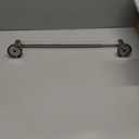 Adjustable Single Bath Towel Bar 16 to 27.6 Inch,ZUEXT Chrome Finished Stainless Steel Towel Holder Hanger,Retractable Wall Mounted Towel Rail for Bathroom Kitchen,1" Tube Towel Rail Rack w/S Hooks