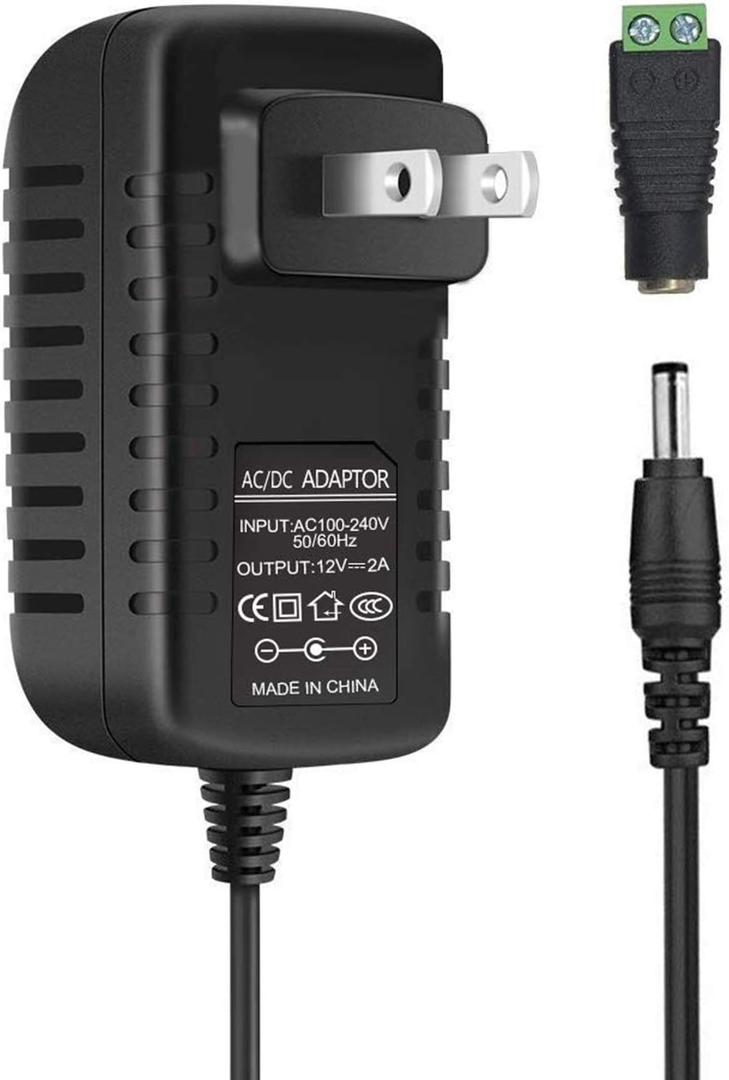 inShareplus 12V Power Supply, 12 Voltage 2A 24W Switching Power Supply, Drive, Power Adapter, AC 110V to 12 Volt Power Supply for LED Strip Light with 5.5/2.1mm DC Female Barrel Connector