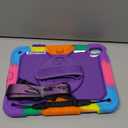 SEYMAC stock Case for iPad 9th/ 8th/ 7th Generation 10.2'', Shockproof with Screen Protector, Pencil Holder [360 Rotating Hand Strap] & Stand, for iPad 10.2 inch 2021-2019 (Purple + Colorful)