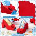 Gueevin 24 Pcs Wizard Theme Party Favor Candy Treat Boxes Ruby Funny Witch oz Slippers Gifts Box Goodie Paper Boxes Red High Heels Decor Supplies Gift Bulk for Party Supplies Birthday Decorations