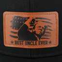 2 x Best Uncle Ever Hat, Uncle Hat for Christmas Fathers Day Birthday, Gifts for Dad from Niece Nephew, Uncle Trucker Black Cap