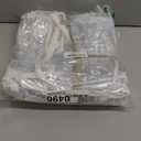 10-Pack Clear Zippered Storage Bags with Handles, Two-Way Zipper Foldable Closet Organizer, Bed Sheet Organizer, Plastic Storage Bin for Clothes, Towels (11.81*11.81*11.81 inches, White)