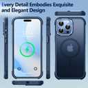 Mist-Armor Designed for iPhone 15 Pro Max Case, [Fit for Mag Safe] [Non-Slip Edge] Military Grade Protective Bumper Silicone Matte Phone Case Cover for iPhone 15 Promax 6.7" Men Women, Blue