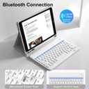 Keyboard Case for iPad 9th/8th/7th Generation 10.2 inch 2021/2020/2019, Detachable Wireless Bluetooth Keyboard Thin & Light with Pencil Holder for iPad 10.2" iPad Air 3rd Gen/Pro 10.5, Gray