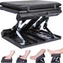 Foot Rest for Under Desk at Work Enlarged, Ergonomic Footrest with Adjustable Height and Angle, Foldable Foot Stool with Removable Pad Massage Beads for Office Gaming Chair Black