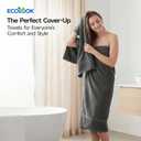 ecolook Bath Towels Set of 4,100% Cotton,27 x 55 Inches,Quick-Drying & Absorbent,Soft,Lightweight Towels for Bathroom,Shower,Spa, Gym & Hotel,Dark Gray
