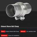 Simnliras 2.5 Inch Exhaust Ball Clamp Pipe Joint, 2.5" OD to 2.5" OD Stainless Steel Exhaust Ball Clamp Repair Kit Quick Fix Exhaust Muffler Repair Pipe Joint Kit