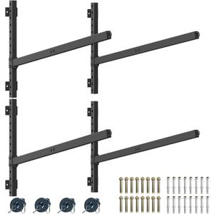 Kayak Storage Rack Heavy Duty, Adjustable Wall Mount Hanger for Indoor Garage & Outdoor Storage, Storage Rack for Kayak, Canoe, Surfboard & Paddle Board (Kayak Storage Rack Wall Mount 2)