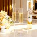 Ciaell 24 Pack Plastic Champagne Flutes - Clear 6 Oz Disposable Champagne Glasses - Square Plastic Toasting Glasses for Party Birthday Anniversary Wedding