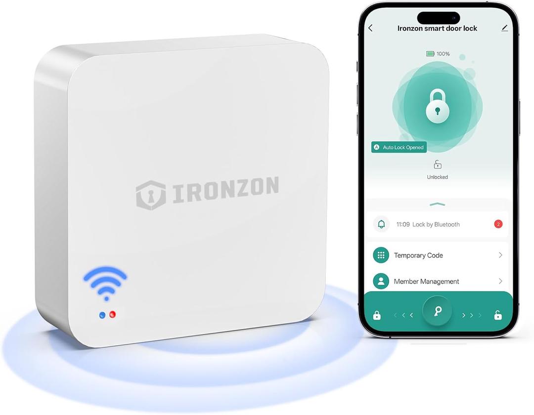 Tuya Gateway for Smart Door Lock -Remotely Control Smart Fingerprint Door Lock via Tuya App-Gateway Smart Hub Compatible