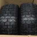 GICOOL 16x6.50-8 Flat Free Riding Lawn Mower Tire and Wheel, 2 Pcs 16x6.5-8nhs Garden Tractor Lawnmower Tyre, with 3/4" & 5/8" Bearing, 3" -4.5" -6" Centered Hub
