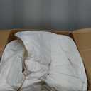 Down Comforter King Size All Season Medium Weight Fluffy White Duvet Insert, Warm Feather Bedding, Soft 100% Cotton Cover, 90x106 Inch