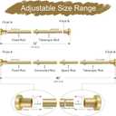 YNL Gold Shower Curtain Rod 32-80 Inch(2.7-6.6ft), Non Slip, Never Rust, No Drill Stainless Steel Spring Tension Shower Rod, Telescoping Curtain Rod for Bathroom Window Living Room