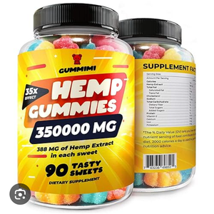 Gummies for Pain, Anxiety, Sleep, Stress Relief, 35000 MG, High Potency, Premium Calm Gummy Bears with Oil - 100% Natural - Improves Memory, Focus, Attention - Omega 3, 6, 9 & Vitamins B, E