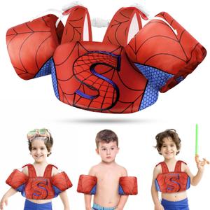 Vvinca Separable Toddler Swim Vest Fit 22-66 Lbs1-6 Years|2025 Newest 3 in 1 Pool Float & Arm Bands Boys and Girls, Adjustable Sturdy Safety for Infant 1 2 3 4 5 6 Year