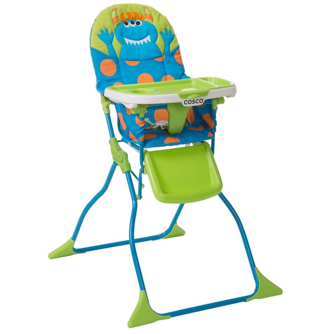 Cosco Simple Fold Deluxe High Chair with 3-Position Tray & Simple Fold High Chair, Elephant Puzzle