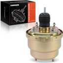 A-Premium Universal Vacuum Power Brake Booster Compatible with most Street Rods, Hot Rods, Muscle Car, Trucks and Vans, 7 Inch Dual Diaphragm, Without Master Cylinder, Replace# PB7537