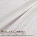 Beige White Linen Cafe Curtains 24 Inch Length Pinch Pleated 2 Panels Set Farmhouse Short Kitchen Window Curtains Light Filtering Semi Sheer Back Tab Small Window Drapes for Bathroom Camper RV 34x24