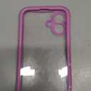 Diaclara Designed for iPhone 16 Plus Case 6.7 Inch,Upgraded [Full Camera Protection] Full Body Rugged Clear Bumper Case with Built-in Screen Protector for 16 Plus,Rose Pink