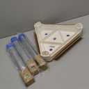 Space-Saving Triangular Shower Chair for Elderly and Disabled, 400 lbs Adjustable Shower Stool Seat with Stable-Bracing, Non-Slip Bathtub Chair, Tool-Free Assembly, Blue With Eva Pad