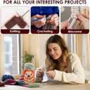 Yarn Bowls for Crocheting Knitting Cat Yarn Bowls with Knitting Accessories (5PCS Knitting Needles)