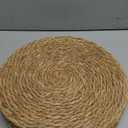 Defined Deco Woven Placemats Set of 10, 13" Round Rattan Placemats,Natural Hand-Woven Water Hyacinth, Farmhouse Weave Place Mats, Rustic Braided Wicker Table Mats for Dining Table, Home, Wedding