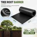 Tree Root Barrier 30in x 33ft x 60mil Tree Root Barrier Heavy Duty Bamboo Barrier Protects Sidewalks Roads and Driveways