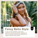 JR.DM Boho Beaded Watch Band Women Compatible with Apple Watch 38mm 40mm 41mm 42mm (S10/11) Brown Stone Bracelet Adjustable Handmade Braided Rope Strap for iWatch Series 11/10/9/8/7/6/5/4/SE 3/2/1