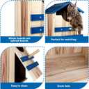 Screech Owl House, Large Handmade Wooden Owl Boxes for Outside with Mounting Screws, 10" x 10" x 14" Easy Assembly Required Nesting Box for Outdoors, Cozy House for Lovely Birds