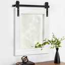 AAZZKANG White Wood Framed Mirror Rectangle Farmhouse Wall Mirror Decor for Bathroom Bedroom Living Room Entryway 20"x16"